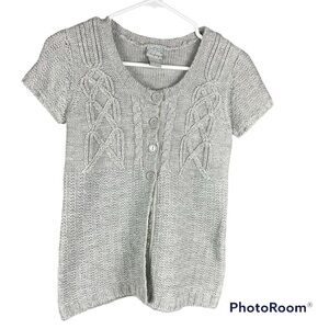 DAYTRIP Short Sleeved Gray Sweater Juniors Size S